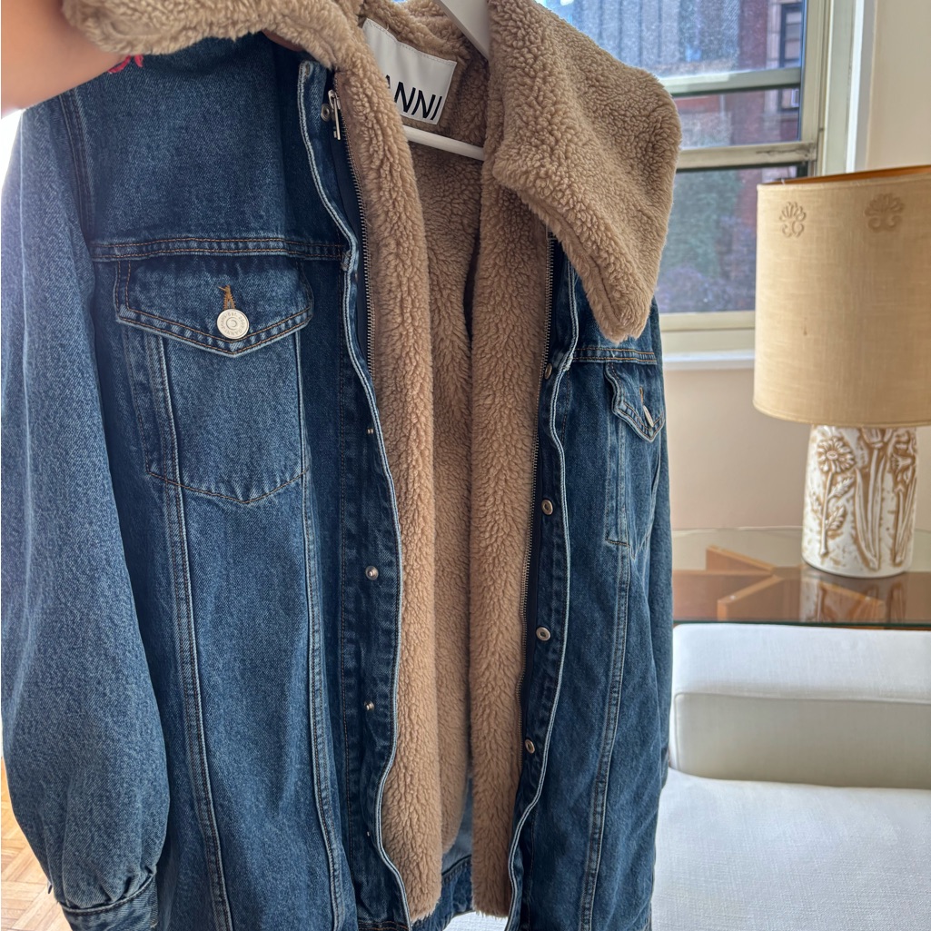 Ganni Blue Denim Scott Sherling Jacket
